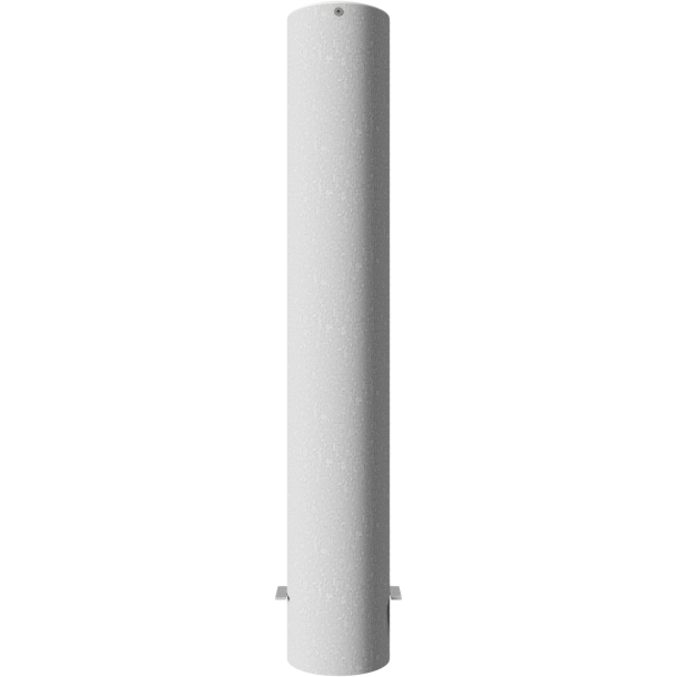 Barrier bollard | Steel tube  193 x 3.6 mm | stationary | for setting in concrete | hot-dip galvanized | total length: 1200 mm | with steel cap for bolting